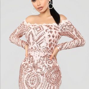 Chloe Rose Gold sequin dress - RoseGold